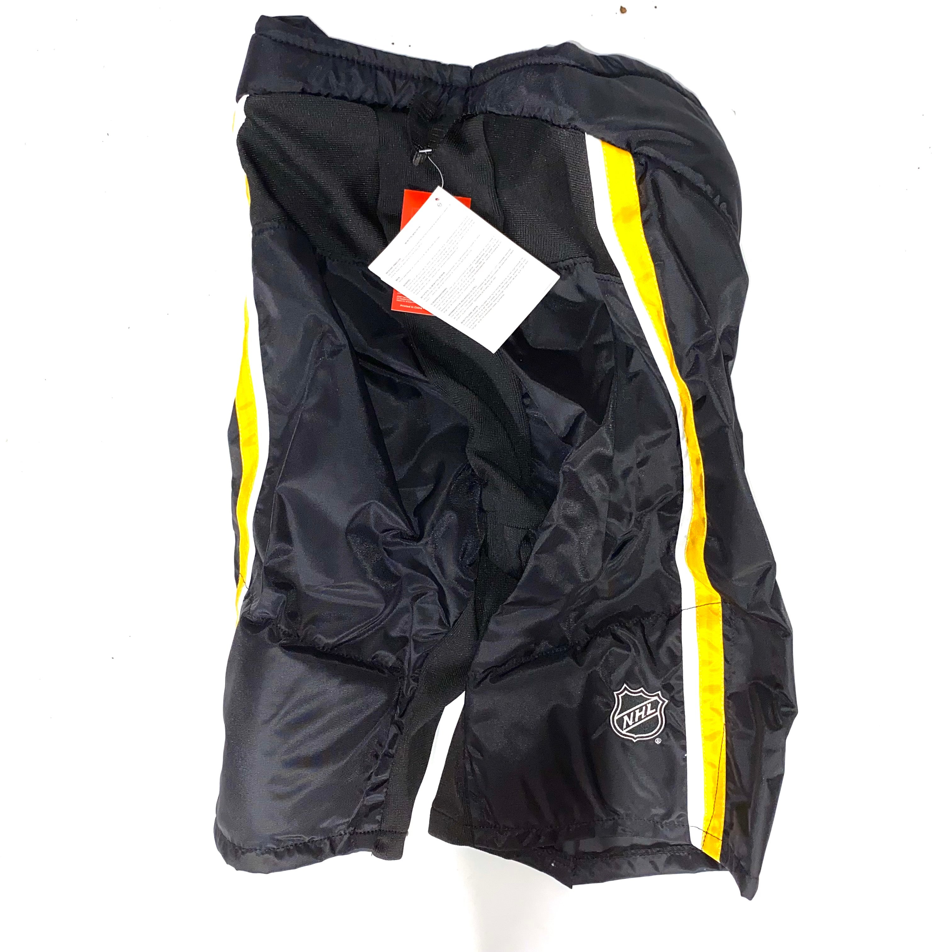 CCM PP90 - Pantalon de survêtement Pro Stock de la LNH neuf - Flames de Calgary (noir/jaune/blanc)